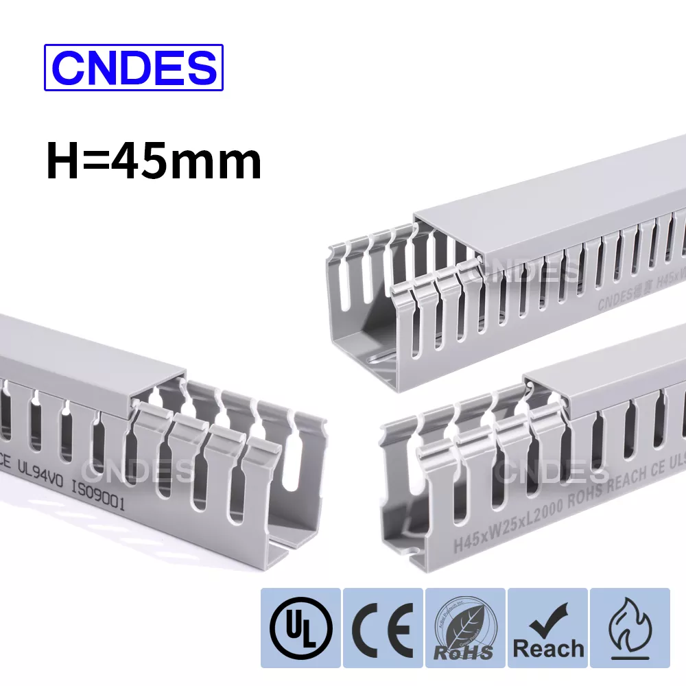 45 mm Hündürlükdə Yivli PVC Tel Qapaq Kanalı