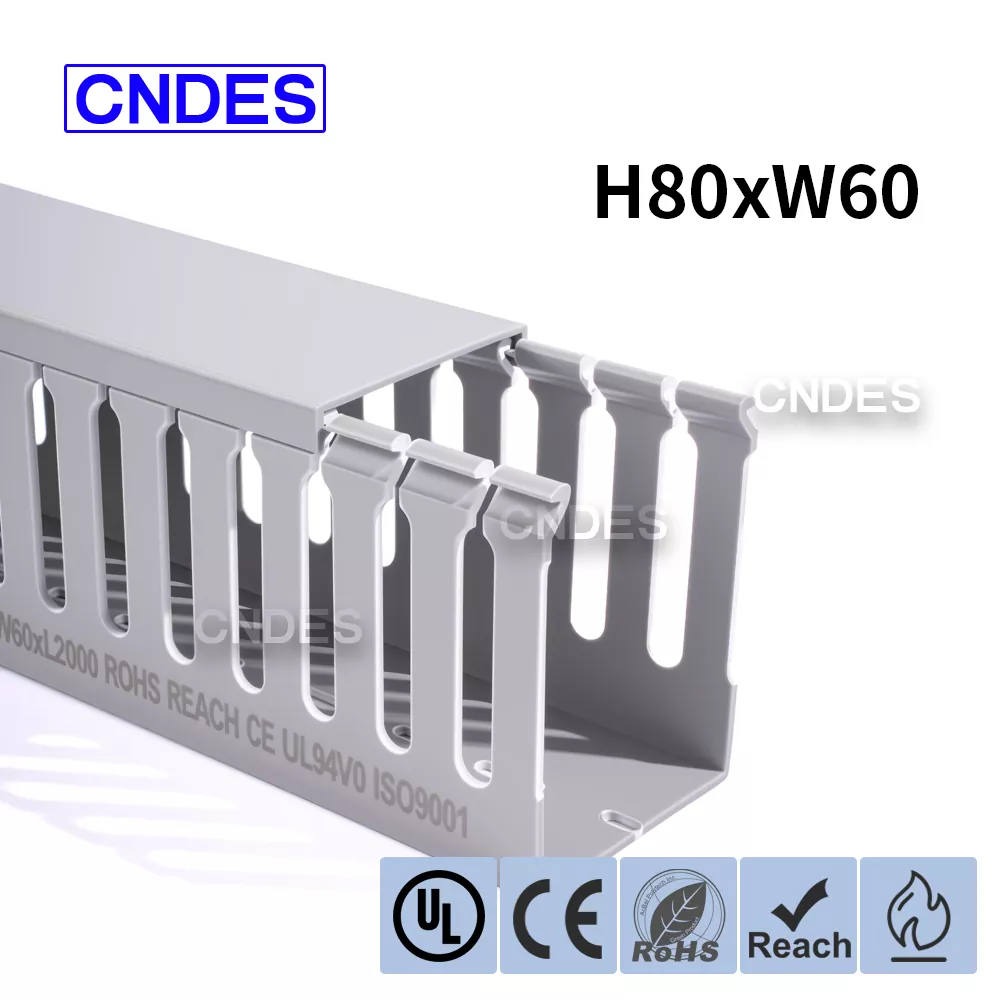 80×60 Siyahıda Yivli PVC Naqil Kanalı