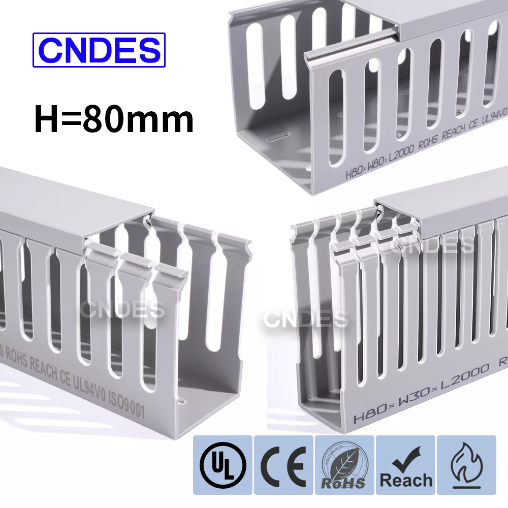 80 Hündürlükdə Yivli PVC Avtomatlaşdırma Kabel Kanalı