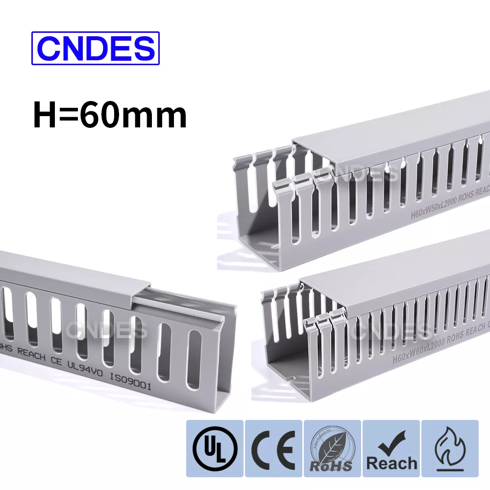 60 mm Hündürlükdə Boz Yivli PVC Naqil Kanalı