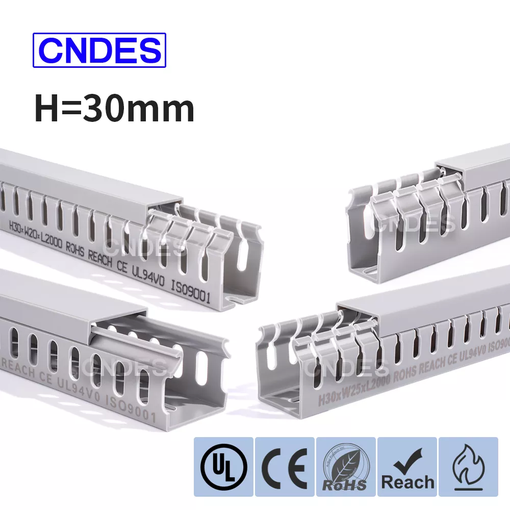 30 mm Hündürlükdə Yivli PVC Kabel İdarəetmə Kanalı